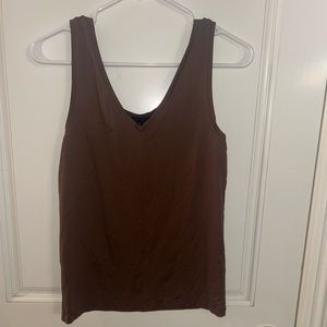 Karen Kane V-Neck Tank Top in Chocolate Brown.  Size Large.